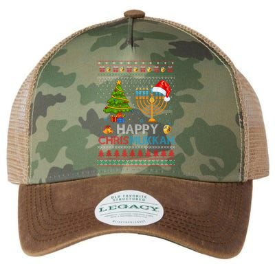 Happy Chrismukkah Jewish Hanukkah Chanukah Ugly Christmas Legacy Tie Dye Trucker Hat