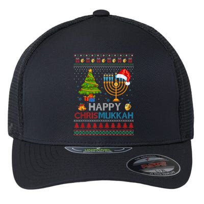 Happy Chrismukkah Jewish Hanukkah Chanukah Ugly Christmas Flexfit Unipanel Trucker Cap