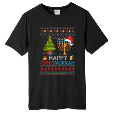 Happy Chrismukkah Jewish Hanukkah Chanukah Ugly Christmas Tall Fusion ChromaSoft Performance T-Shirt