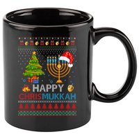 Happy Chrismukkah Jewish Hanukkah Chanukah Ugly Christmas 11oz C Handle Ceramic Mug
