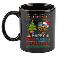 Happy Chrismukkah Jewish Hanukkah Chanukah Ugly Christmas 11oz C Handle Ceramic Mug