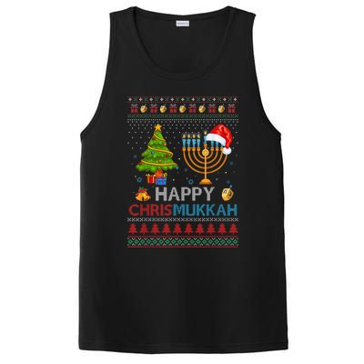 Happy Chrismukkah Jewish Hanukkah Chanukah Ugly Christmas PosiCharge Competitor Tank