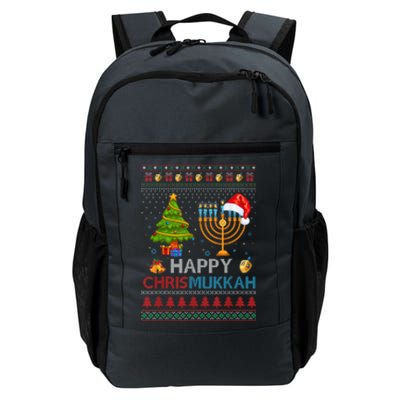 Happy Chrismukkah Jewish Hanukkah Chanukah Ugly Christmas Daily Commute Backpack