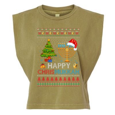 Happy Chrismukkah Jewish Hanukkah Chanukah Ugly Christmas Garment-Dyed Women's Muscle Tee