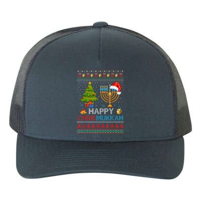 Happy Chrismukkah Jewish Hanukkah Chanukah Ugly Christmas Yupoong Adult 5-Panel Trucker Hat