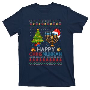 Happy Chrismukkah Jewish Hanukkah Chanukah Ugly Christmas T-Shirt