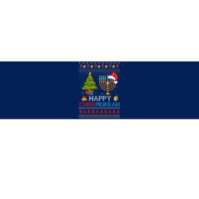 Happy Chrismukkah Jewish Hanukkah Chanukah Ugly Christmas Bumper Sticker