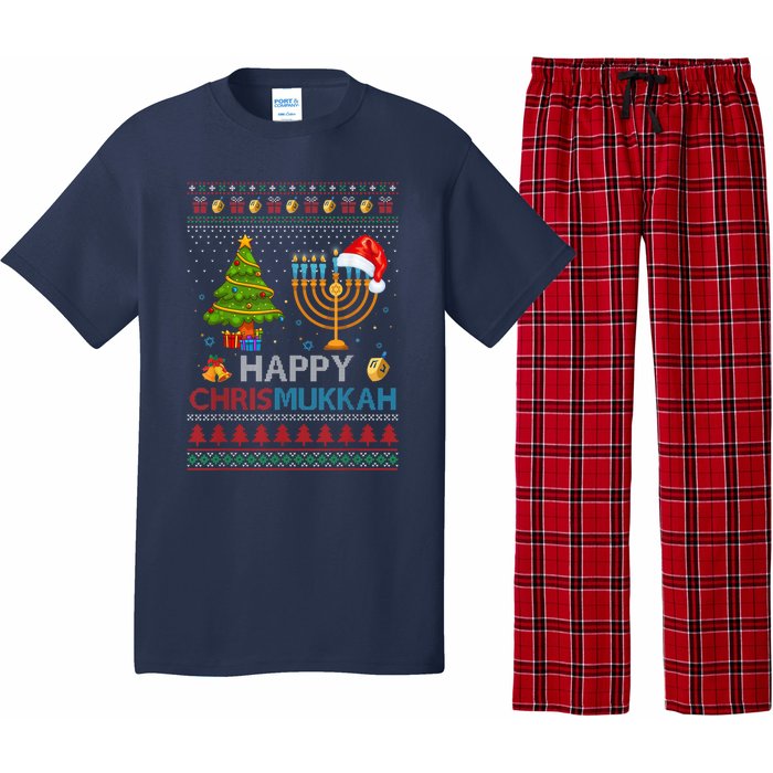 Happy Chrismukkah Jewish Hanukkah Chanukah Ugly Christmas Pajama Set