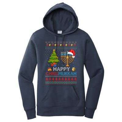 Happy Chrismukkah Jewish Hanukkah Chanukah Ugly Christmas Women's Pullover Hoodie