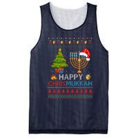 Happy Chrismukkah Jewish Hanukkah Chanukah Ugly Christmas Mesh Reversible Basketball Jersey Tank