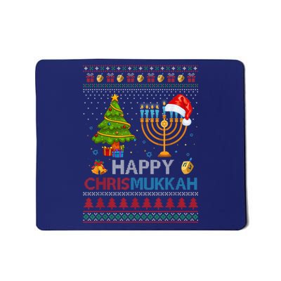 Happy Chrismukkah Jewish Hanukkah Chanukah Ugly Christmas Mousepad