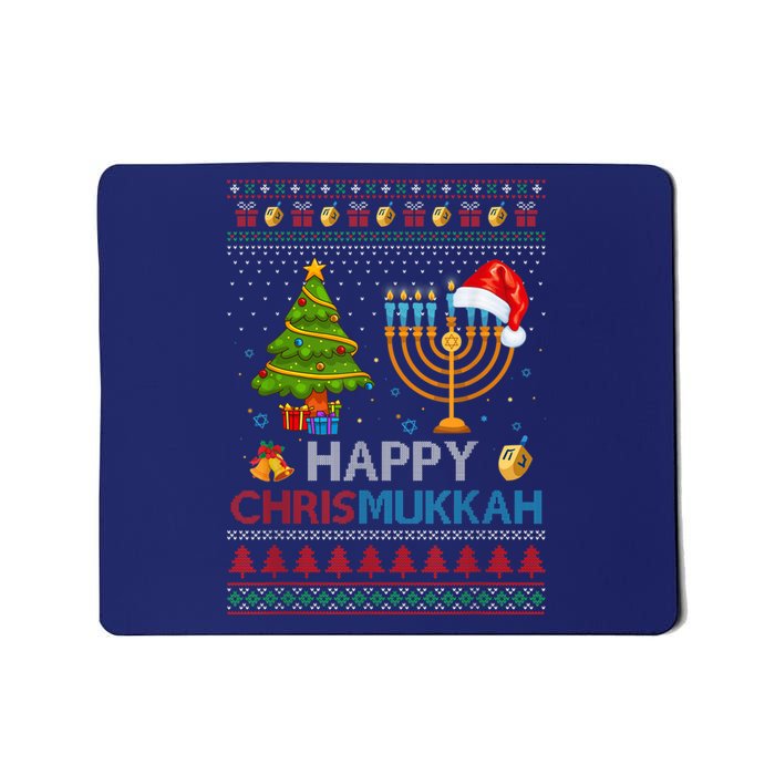 Happy Chrismukkah Jewish Hanukkah Chanukah Ugly Christmas Mousepad