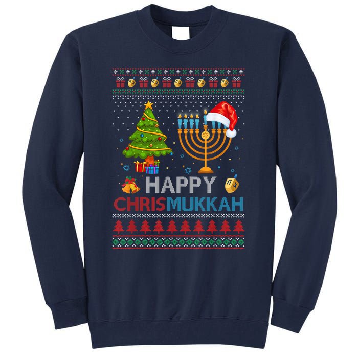 Happy Chrismukkah Jewish Hanukkah Chanukah Ugly Christmas Tall Sweatshirt