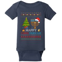 Happy Chrismukkah Jewish Hanukkah Chanukah Ugly Christmas Baby Bodysuit