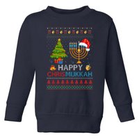 Happy Chrismukkah Jewish Hanukkah Chanukah Ugly Christmas Toddler Sweatshirt