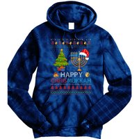 Happy Chrismukkah Jewish Hanukkah Chanukah Ugly Christmas Tie Dye Hoodie