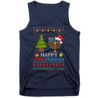 Happy Chrismukkah Jewish Hanukkah Chanukah Ugly Christmas Tank Top