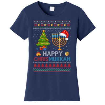 Happy Chrismukkah Jewish Hanukkah Chanukah Ugly Christmas Women's T-Shirt