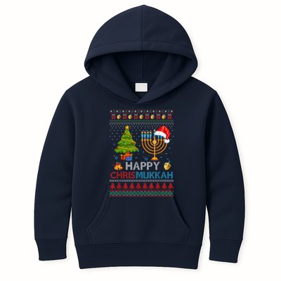 Happy Chrismukkah Jewish Hanukkah Chanukah Ugly Christmas Kids Hoodie