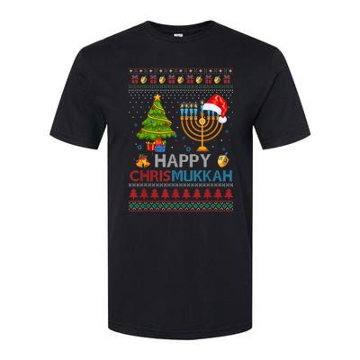 Happy Chrismukkah Jewish Hanukkah Chanukah Ugly Christmas Softstyle CVC T-Shirt