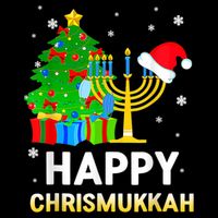 Happy Chrismukkah Jewish Christmas Happy Hanukkah Holiday Chanukah Doggie Tank