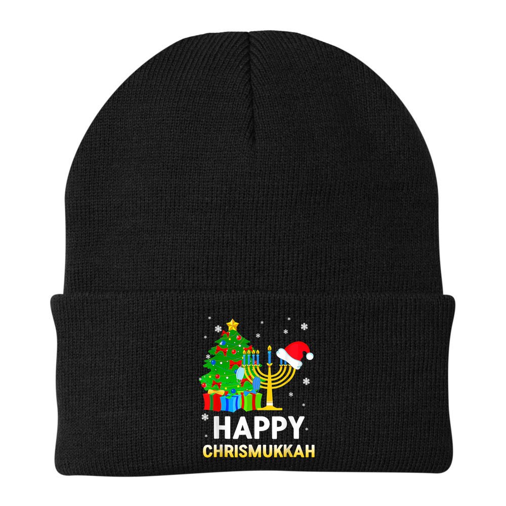 Happy Chrismukkah Jewish Christmas Happy Hanukkah Holiday Chanukah Beanie