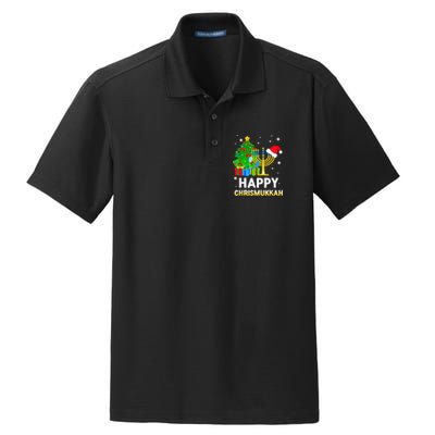 Happy Chrismukkah Jewish Christmas Happy Hanukkah Holiday Chanukah Dry Zone Grid Polo