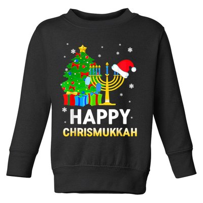 Happy Chrismukkah Jewish Christmas Happy Hanukkah Holiday Chanukah Toddler Sweatshirt