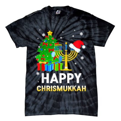 Happy Chrismukkah Jewish Christmas Happy Hanukkah Holiday Chanukah Tie-Dye T-Shirt