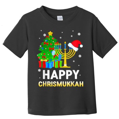 Happy Chrismukkah Jewish Christmas Happy Hanukkah Holiday Chanukah Toddler T-Shirt