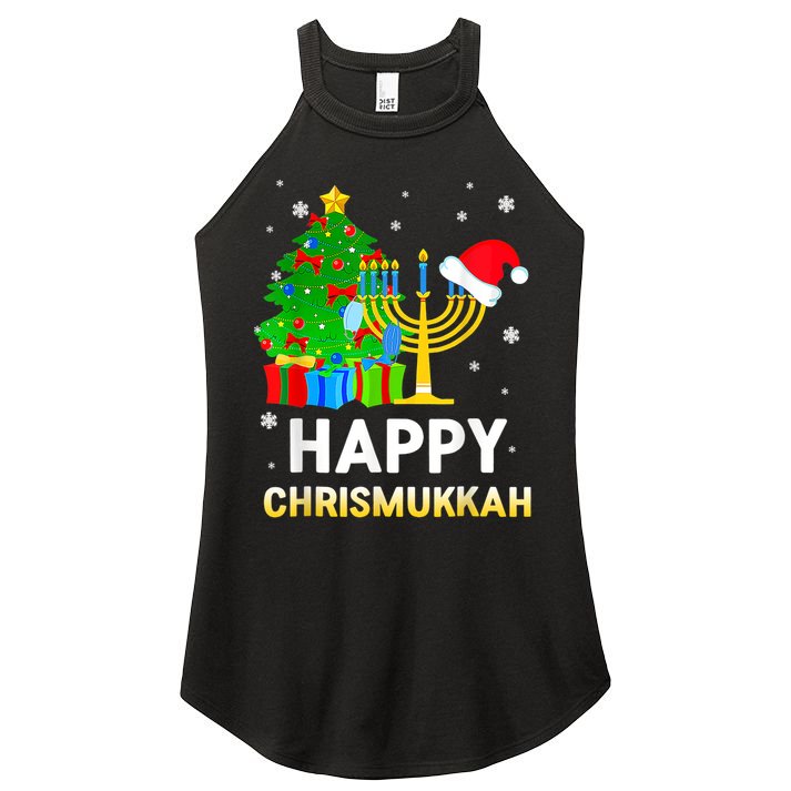 Happy Chrismukkah Jewish Christmas Happy Hanukkah Holiday Chanukah Women's Perfect Tri Rocker Tank
