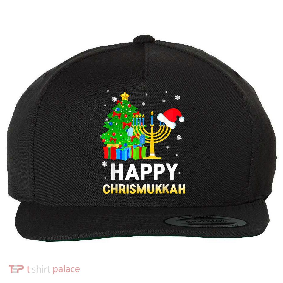 Happy Chrismukkah Jewish Christmas Happy Hanukkah Holiday Chanukah Wool Snapback Cap