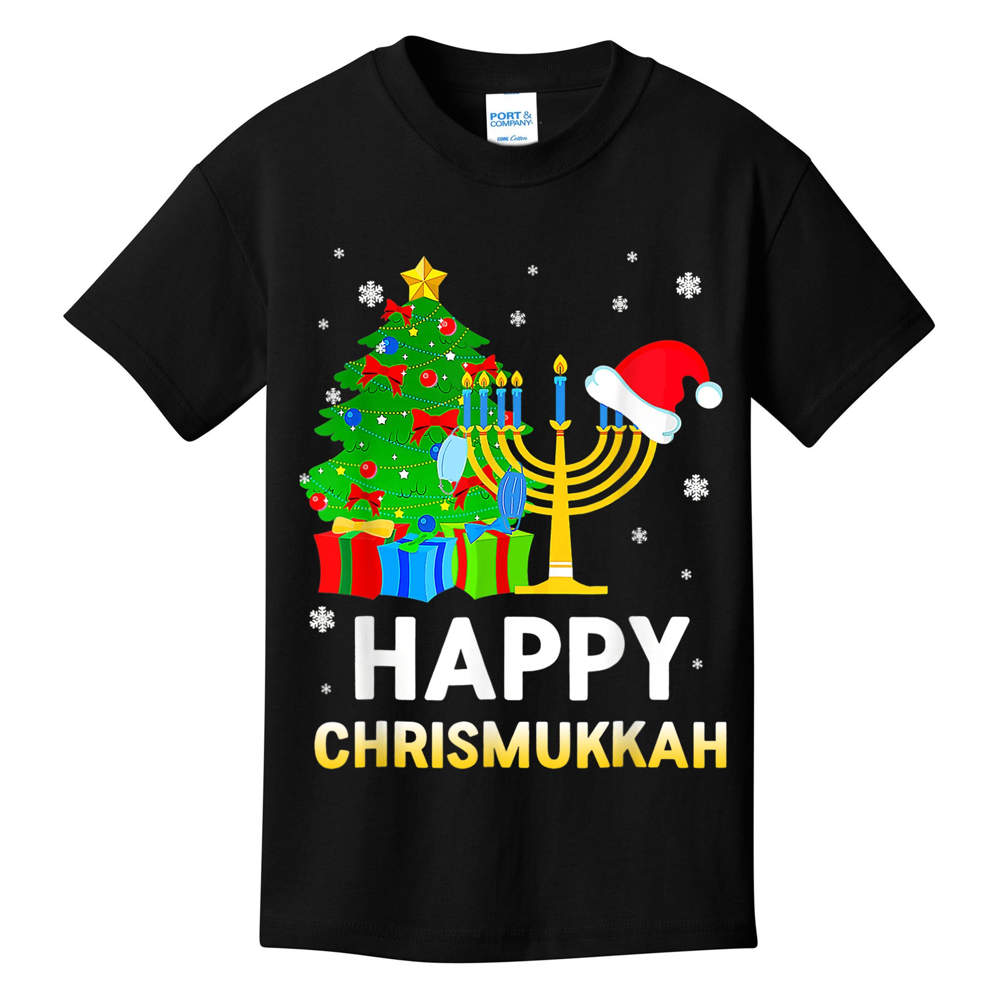 Happy Chrismukkah Jewish Christmas Happy Hanukkah Holiday Chanukah Kids T-Shirt