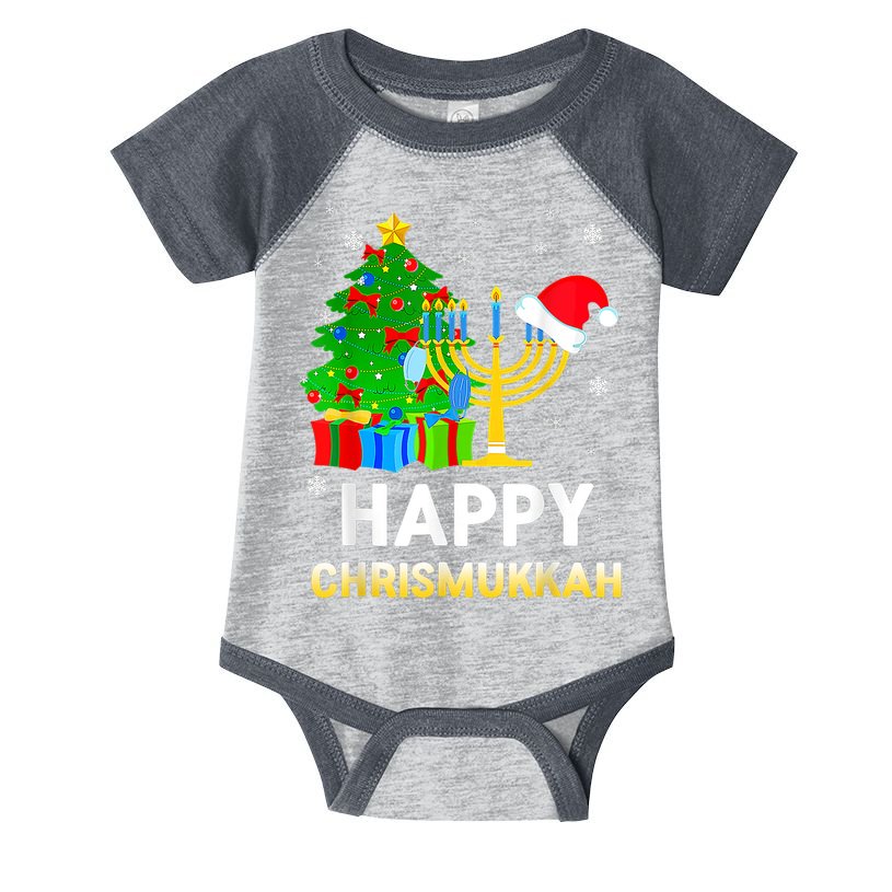 Happy Chrismukkah Jewish Christmas Happy Hanukkah Holiday Chanukah Infant Baby Jersey Bodysuit