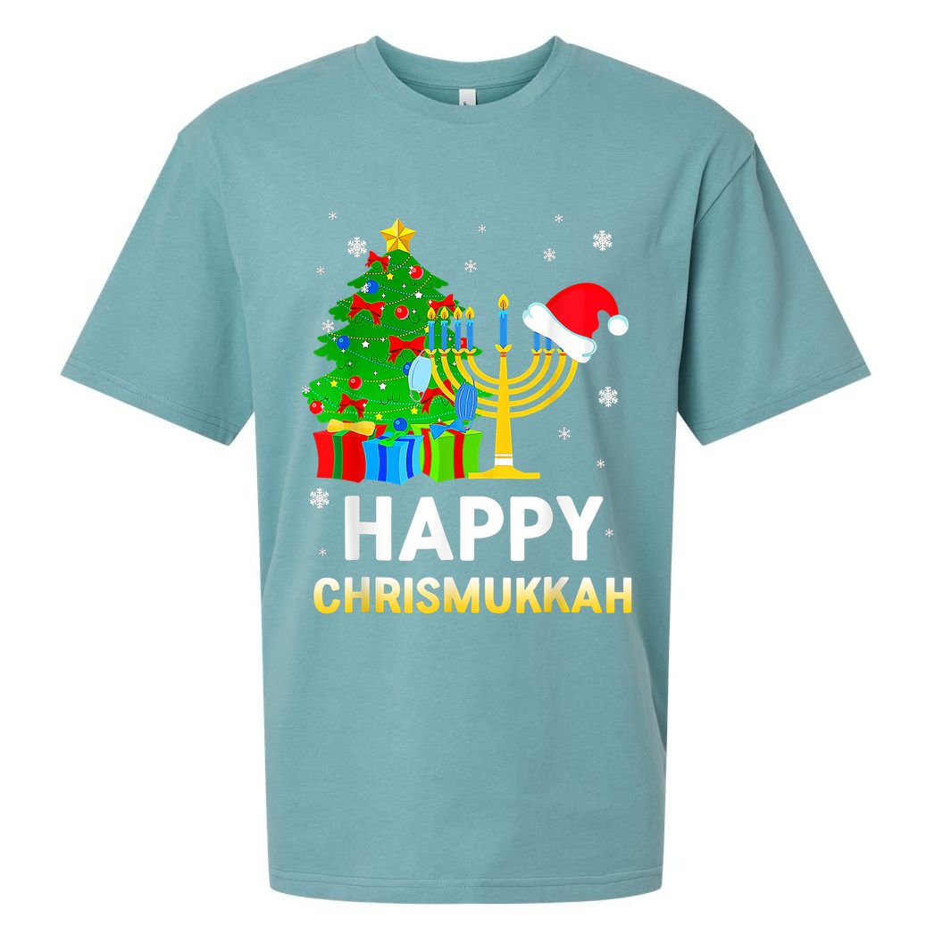 Happy Chrismukkah Jewish Christmas Happy Hanukkah Holiday Chanukah Sueded Cloud Jersey T-Shirt