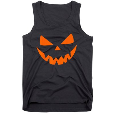 Halloween Costume Jack O Lantern Pumpkin Face Tank Top