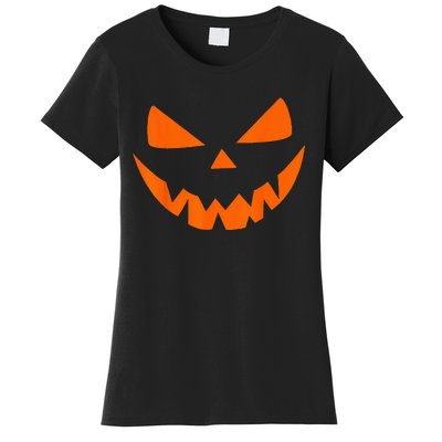 Halloween Costume Jack O Lantern Pumpkin Face Women's T-Shirt