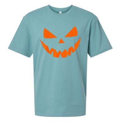 Halloween Costume Jack O Lantern Pumpkin Face Sueded Cloud Jersey T-Shirt