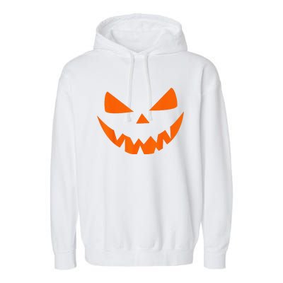 Halloween Costume Jack O Lantern Pumpkin Face Garment-Dyed Fleece Hoodie