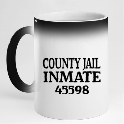 Halloween County Jail Inmate Prisoner Funny Costume Party 11oz Black Color Changing Mug