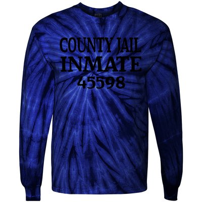 Halloween County Jail Inmate Prisoner Funny Costume Party Tie-Dye Long Sleeve Shirt