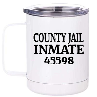 Halloween County Jail Inmate Prisoner Funny Costume Party 12 oz Stainless Steel Tumbler Cup