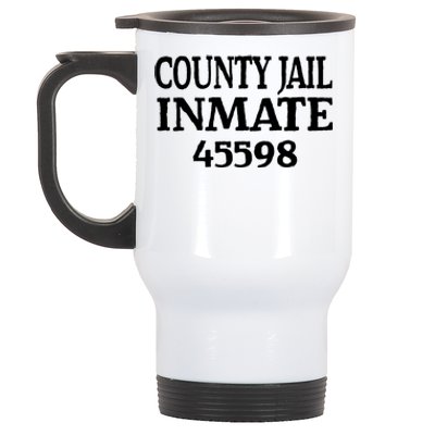 Halloween County Jail Inmate Prisoner Funny Costume Party Stainless Steel Travel Mug