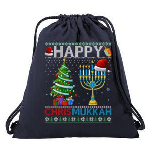 Happy Chrismukkah Jewish Christmas Hanukkah Chanukah Drawstring Bag