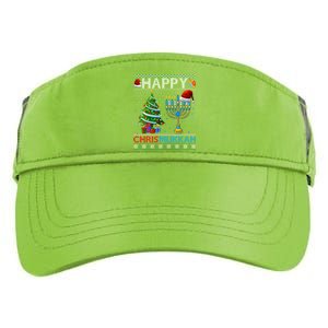 Happy Chrismukkah Jewish Christmas Hanukkah Chanukah Meaningful Gift Adult Drive Performance Visor