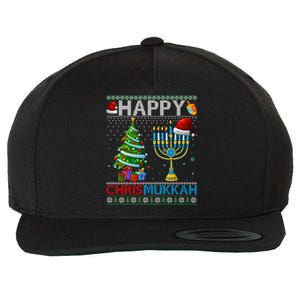 Happy Chrismukkah Jewish Christmas Hanukkah Chanukah Meaningful Gift Wool Snapback Cap