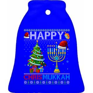 Happy Chrismukkah Jewish Christmas Hanukkah Chanukah Meaningful Gift Ceramic Bell Ornament