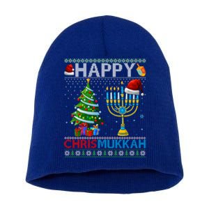 Happy Chrismukkah Jewish Christmas Hanukkah Chanukah Meaningful Gift Short Acrylic Beanie