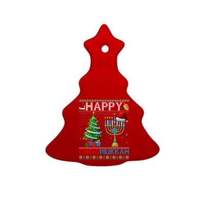 Happy Chrismukkah Jewish Christmas Hanukkah Chanukah Meaningful Gift Ceramic Tree Ornament