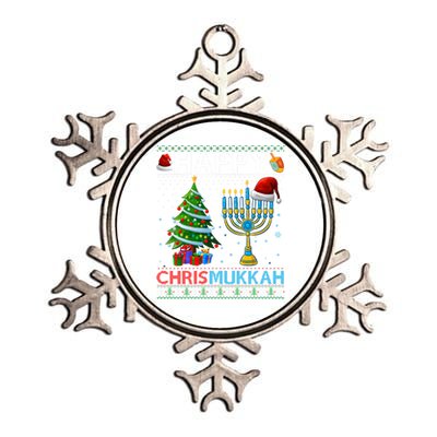 Happy Chrismukkah Jewish Christmas Hanukkah Chanukah Meaningful Gift Metallic Star Ornament